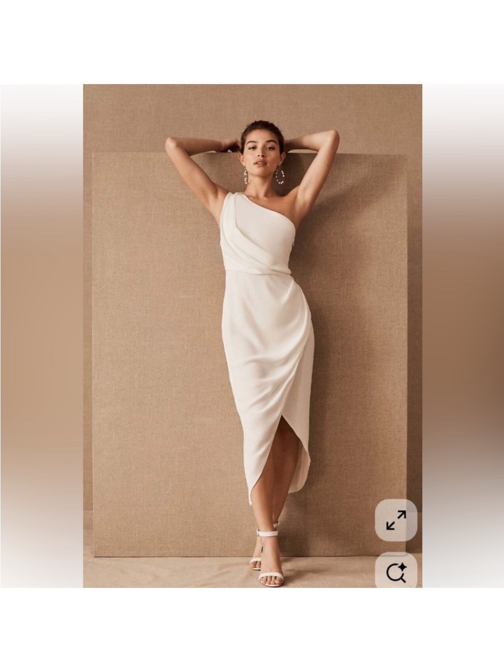 Significant Other Agnes One-Shoulder Blue Midi Dress